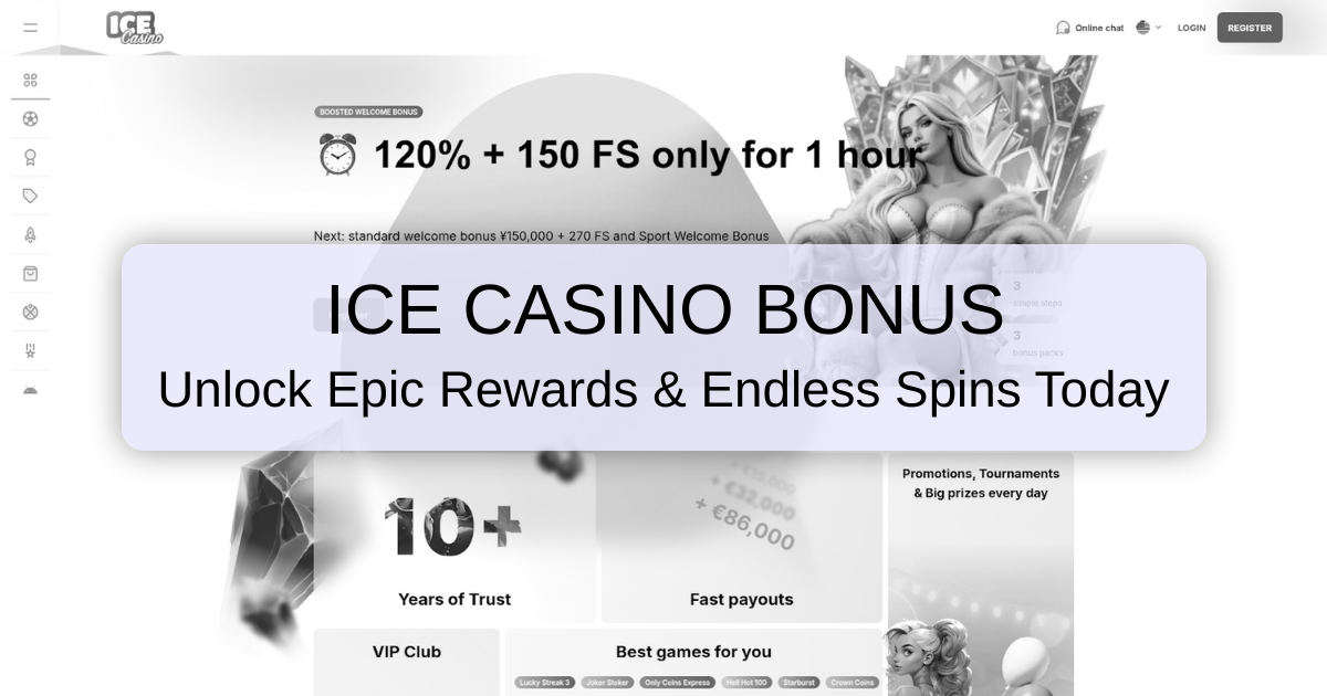 Ice Casino Bonus Code 2026 | $1,500 + 270 Free Spins USA